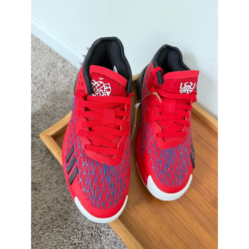 Adidas Marvel Spider-Man DON Issue 4 J Basketball Shoes Red Black HR1616 Size 6Y